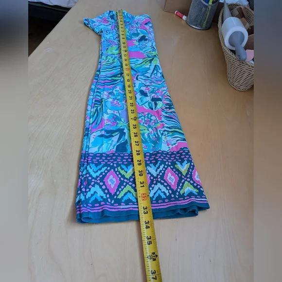 LILLY PULITZER Mini Dress Women Size XS V Neck Short Sleeves Colorful Floral - Picture 7 of 8